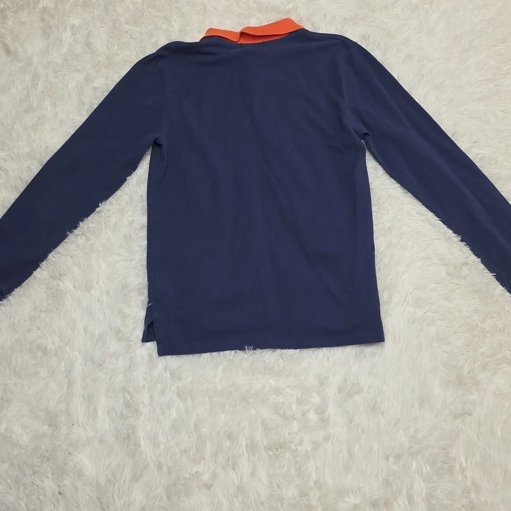 Ralph Lauren Polo- Navy & Orange Long Sleeve Shirt. Size XL